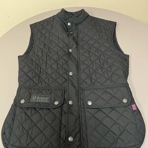 Belstaff Black Quilted Gilet Vest